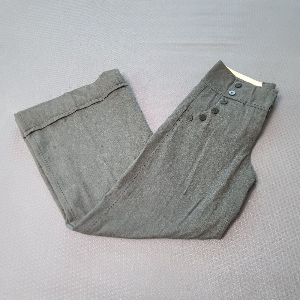 Anthropologie Taikonhu Pants Womens 5 28x30 Gray Wide Leg Sailor Nautical